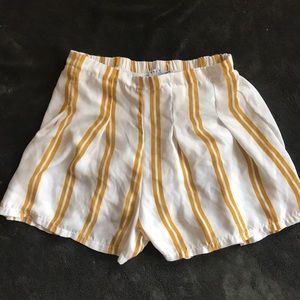 FAVLUX fashion yellow and white shorts